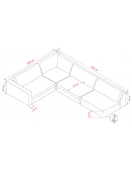 chaiselongsofa i beige stof komfortabel design flydersofa sofa moderne chaiselong modulsofa