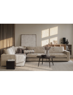hjørnesofa i beige stof komfortabel design flydersofa sofa moderne modulsofa 2