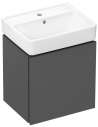 Hansgrohe Xilesa E badmiljø i MDF og porcelæn 48 x 38 cm - Mat skifergrå