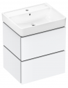 Hansgrohe Xilesa E badmiljø i MDF og porcelæn 60 x 48 cm - Mat hvid