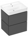 Hansgrohe Xilesa E badmiljø i MDF og porcelæn 60 x 48 cm - Mat skifergrå