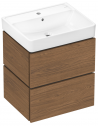 Hansgrohe Xilesa E badmiljø i MDF og porcelæn 60 x 48 cm - Cashmere eg