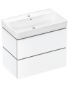 Hansgrohe Xilesa E badmiljø i MDF og porcelæn 80 x 48 cm - Mat hvid