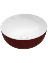 Villeroy & Boch Bordmonteret rund håndvask m/bundventil i porcelæn Ø43 cm - Bordeaux