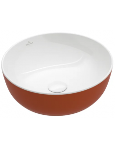 rund håndvask vask bordmonteret bordplade keramik porcelæn
