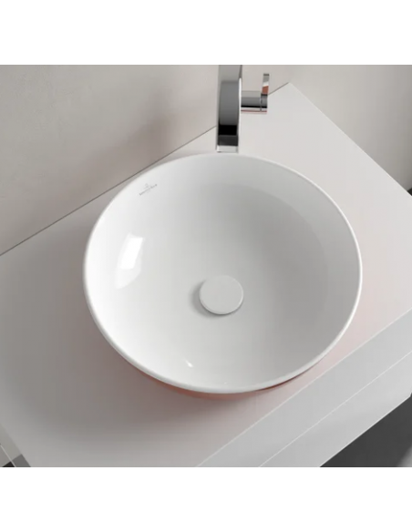 rund håndvask vask bordmonteret bordplade keramik porcelæn