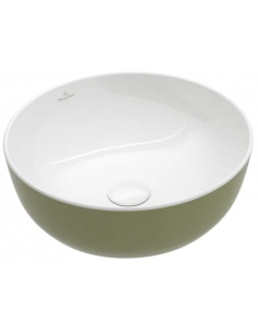 rund håndvask vask bordmonteret bordplade keramik porcelæn