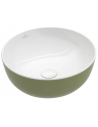Villeroy & Boch Bordmonteret rund håndvask m/bundventil i porcelæn Ø43 cm - Sagegrøn