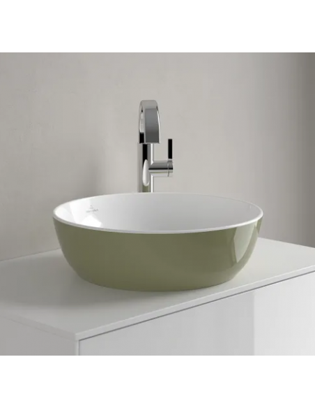 rund håndvask vask bordmonteret bordplade keramik porcelæn