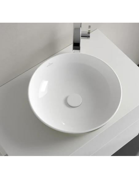 rund håndvask vask bordmonteret bordplade keramik porcelæn