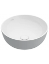 Villeroy & Boch Bordmonteret rund håndvask m/bundventil i porcelæn Ø43 cm - Linnedgrå