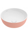Villeroy & Boch Bordmonteret rund håndvask m/bundventil i porcelæn Ø43 cm - Rosa