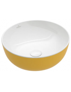 rund håndvask vask bordmonteret bordplade keramik porcelæn