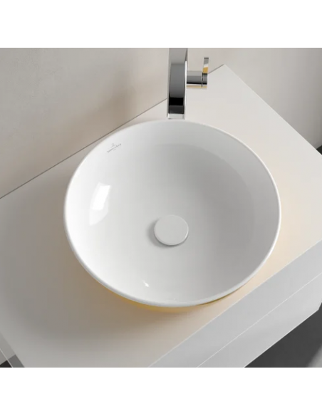 rund håndvask vask bordmonteret bordplade keramik porcelæn