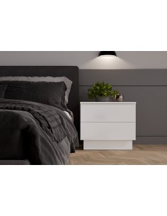sengebord natbord hvid soveværelse billig skuffer 2