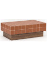 MOSAIK Sofabord i MDF 100 x 60 cm - Brun/Terracotta
