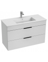 JIKA Cube badmiljø i MDF og keramik 100 x 43 cm - Hvid