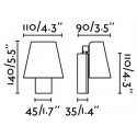 Væglampe i aluminium H14 cm 1 x LED 4W - Hvid