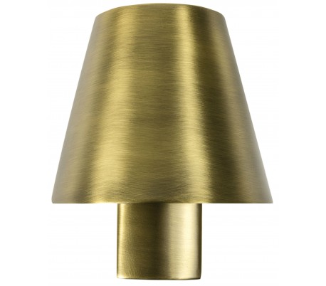 Se Væglampe i aluminium H14 cm 1 x LED 4W - Antik satineret guld hos Lepong.dk