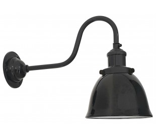 Industriel væglampe Sort