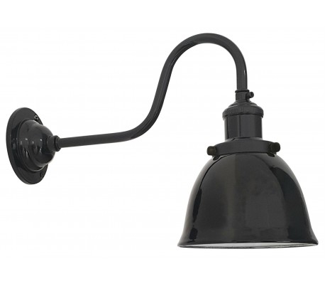 Se Industriel væglampe H26 cm 1 x E27 - Sort hos Lepong.dk