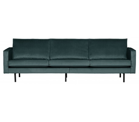 Rodeo 3-personers sofa i velour B277 cm – Teal