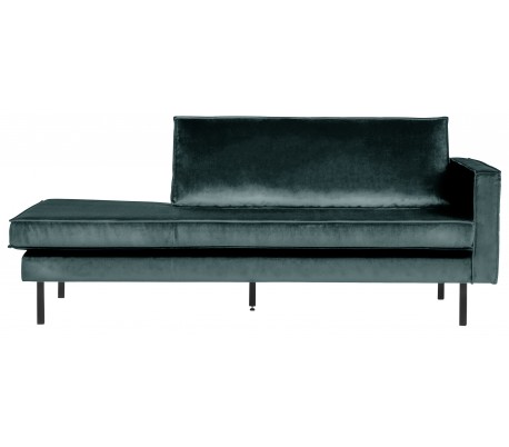 Daybed sofa i velour B206 cm - Sort