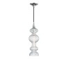 Pomfret Loftlampe i glas og stål Ø15,5 cm 1 x E27 - Klar/Poleret nikkel