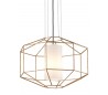 Silhouette Loftlampe i glas og jern Ø71 cm 1 x E27 - Opalhvid/Guld