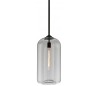 District Loftlampe i glas og jern Ø25,5 cm 1 x E27 - Satineret sort/Sort