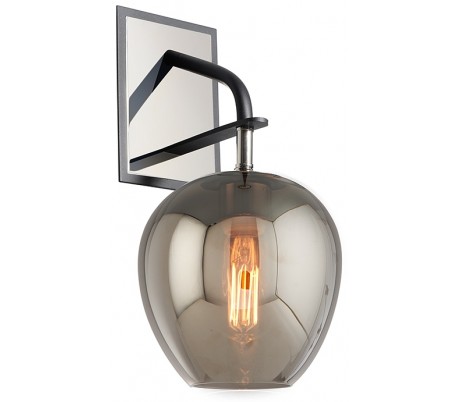 Discus Væglampe i jern og opalglas H35,5 cm 2 x E27 - Grafit/Opalhvid