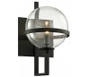 Elliot Væglampe i jern og glas H29,3 cm 1 x G9 LED - Antik sort/Klar