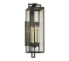 Beckham Væglampe i jern og glas H72,4 cm 4 x E14 - Antik sort/Klar