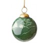 Julekugle i marmoriseret glas Ø7,5 cm - Grøn/Hvid
