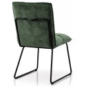 2 x Spisebordsstole i polyester og metal H89 x B49 x D60 cm - Blå