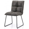 2 x Spisebordsstole i polyester og metal H89 x B49 x D60 cm - Grøn