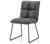 2 x Spisebordsstole i polyester og metal H89 x B49 x D60 cm - Antracit