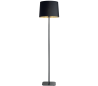 NORDIK Gulvlampe i metal og tekstil H162 cm 1 x E27 - Sort/Gylden