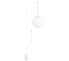 BOA Loftlampe i glas og metal Ø30 cm 1 x E27 - Hvid/Hvid