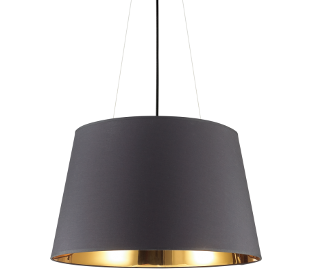 Se NORDIK Loftlampe i folie Ø60 cm 6 x E27 - Sort/Gylden hos Lepong.dk