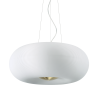 ARIZONA Loftlampe i glas og metal Ø52 cm 5 x GX53 - Satineret messing/Hvid