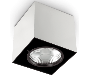 MOOD Påbygningsspot i metal Ø9 cm 1 x GU10 - Hvid/Sort