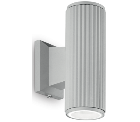 Se BASE Væglampe i aluminium H18 cm 2 x GU10 - Grå hos Lepong.dk