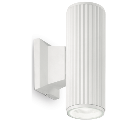 Se BASE Væglampe i aluminium H18 cm 2 x GU10 - Hvid hos Lepong.dk