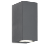 UP Dobbelt Væglampe i aluminium H15 cm 2 x G9 - Antracit