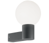 CLIO Væglampe i aluminium og kunststof H28,5 cm 1 x E27 - Antracit