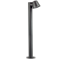 GAS Bedlampe i aluminium og glas H80 cm 1 x GU10 - Antracit/Klar