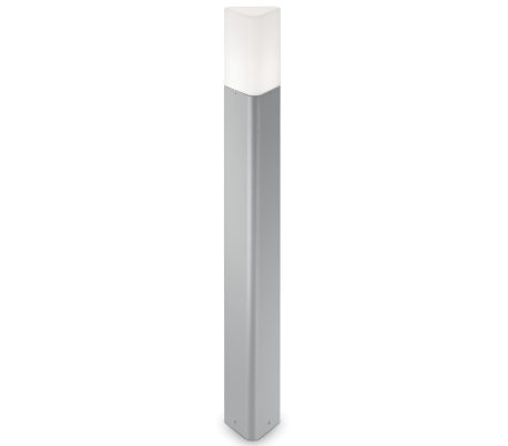 Se PULSAR Bedlampe i aluminium og polycarbonat H80 cm 1 x E27 - Grå/Hvid hos Lepong.dk