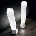 TORRE Bedlampe i aluminium og plast H60 cm 1 x E27 - Hvid/Hvid