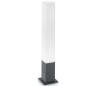 EDO Bedlampe i aluminium og polycarbonat Firkantet H79 cm 1 x GX53 - Antracit/Hvid